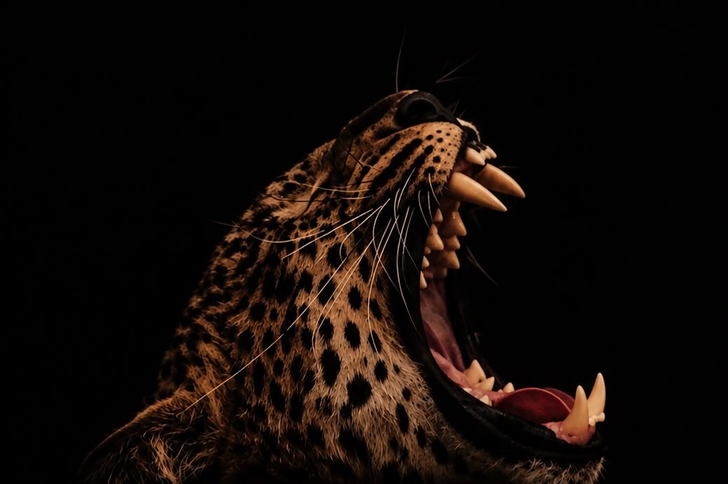 Onça-pintada rugindo
